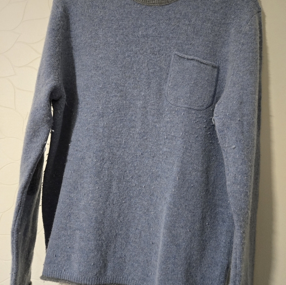 Black & Brown brand lambswool sweater size M, blue - Picture 3 of 6